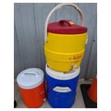 Igloo, Rubbermaid, and Coleman Beverage Coolers