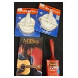 Clothesline Pulleys, Bob Marley Book, Lint Roller