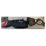 Tool Bags, Spotlight, and Black Plastic Casing