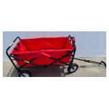 Collapsible Wagon with Red Fabric Liner