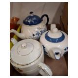 Three Ceramic Teapots by Various Makers
