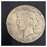 1935 Silver Peace Dollar Coin
