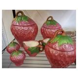 Strawberry-Themed Ceramic Serveware Set