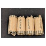 Four Rolls of $25 Lincoln Coins