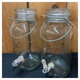 Glass Beverage Dispensers with Spigots
