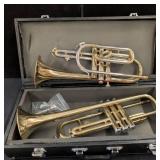 Matching Horn and Trumpet Set with Case