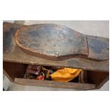Wooden Shoe Shine Box With Accessories