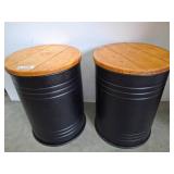 Glitzhome Metal Storage Stools