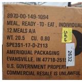 Case of MRE Meals, Ready-to-Eat, Individually Pack