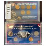 Shell Case Penny and Presidents Coin Sets