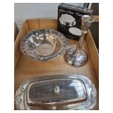 Silver-Plated Serveware and Candleholder