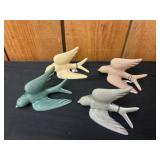 Ceramic Bird Wall Hangers in Various Colors