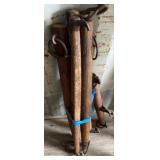 Wood and Iron Farm Implement Hooks
