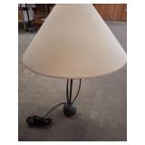 Metal Table Lamp With Fabric Shade