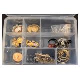 Costume Jewelry in Plastic Organizer