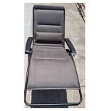 Black Mesh Reclining Outdoor Chair