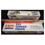Exxon Toy Tanker Truck and Racecar Hauler Set