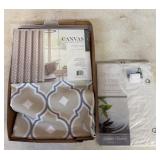 Canvas Shower Curtain and Bath Bliss Liner