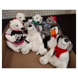 Coca Cola Plush Polar Bears and Penguin Toys