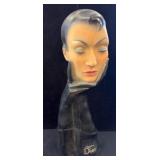 Christian Dior-Inscribed Plaster Bust