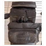 Mt. Ridge Black Leather vanny pack and Bag