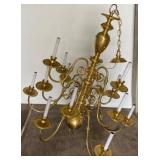 Brass Chandelier with Multiple Arms