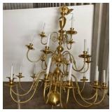 Brass Multi-Arm Chandelier 56x48