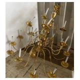Brass Multi-Arm Hanging Chandelier