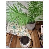 Decorative Bundle with Warmer, Art Tile, and Plant