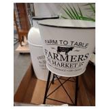Metal Farmers Market-Style Containers