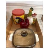 Decorative Items with Glassware and Tin