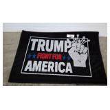 Black Rug with Printed Patriotic Design, 27x18