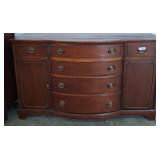 Wooden Sideboard with Drawers and Cabinets