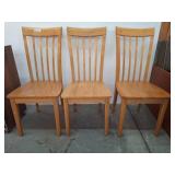 Wooden Dining Chairs with Slatted Backs