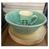 Ceramic Dishware Including Starbucks Mug