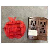 Wood Apple Shelf and Spice Rack Duo