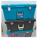 Stacked Storage Totes Including Sterilite Box