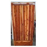 Cedar Wardrobe With Drawer and Double Doors