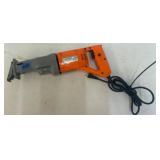 Electric Reciprocating Saw, Orange and Gray