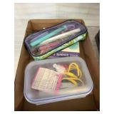 Craft Supplies Lot With Knit Kit and Tools