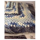 Two Blankets With Crochet and Embroidered Designs