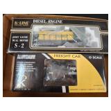 K-Line Diesel Engine S-2 and O Scale Freight Car