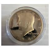 1989 Kennedy Half Dollar in Protective Case