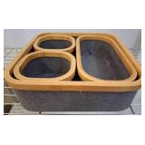 Bamboo and Fabric Storage Baskets