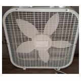 White Box Fan With Plastic Housing