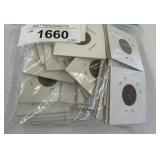 Bag of 50 Wheat Pennies in Card Holders