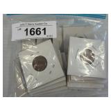 Bag of 50 wheat Assorted Coins in Paper Holders