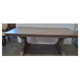 Reclaimed Wood Dining Table with Trestle Base