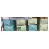 Fabric Storage Boxes With Yarn Contents