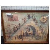 Framed American Freemasonry Lithograph